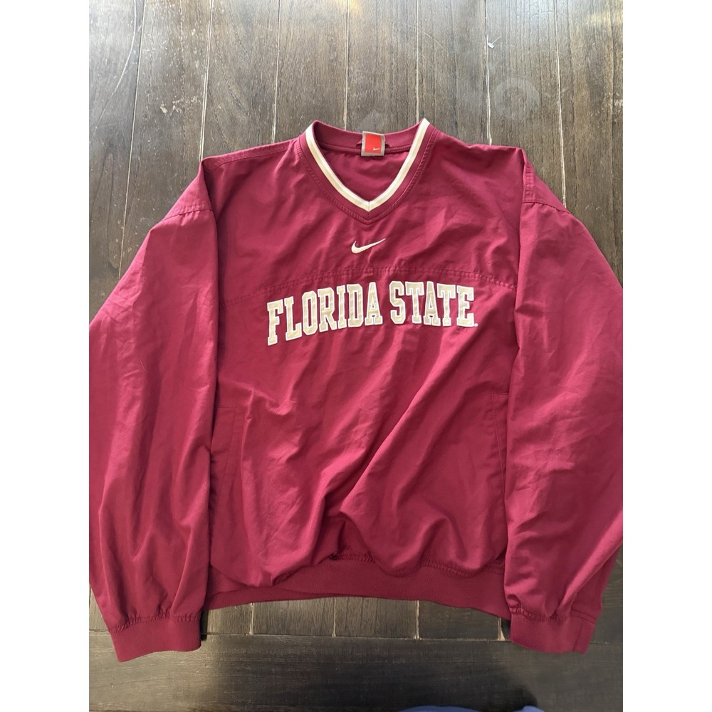 Vintage 90s Nike Florida State FSU Seminoles Pullover Windbreaker Jacket L